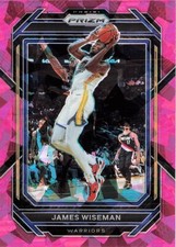 James Wiseman Pink Cracked Ice Prizm 2022-23 Basketball Card #100