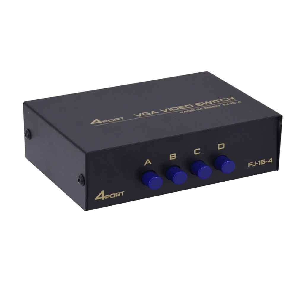 Ports For Computer VGA Hub Sharing USB 2.0 Plug And Play KVM Switch