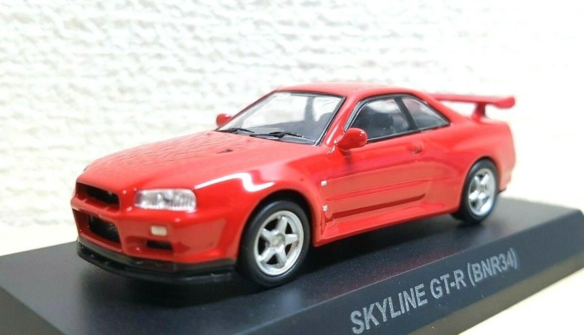 1/64 Kyosho NISSAN SKYLINE R34 BNR34 GT-R RED diecast car model | eBay