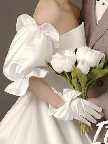 1 Pair Removable Puff Sleeves Sleeves Bridal Accessories for Wedding Dress - Picture 7 of 32