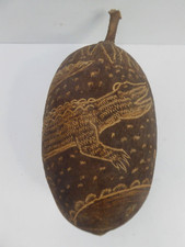 VINTAGE CARVED CROCODILES AUSTRALIAN ABORIGINAL BOAB NUT