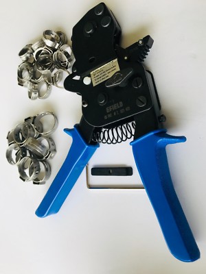 PEX Ratchet Cinch Clamp Crimper Tool  3/8''-1'' with 30 PCS SS Clamps