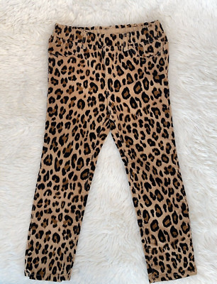 NWT BABY GAP GIRLS 4 CORDUROY LEOPARD PRINT PANTS BRYANT PARK 4T 4 YEARS ANIMAL