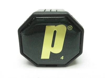 *NOS* PRINCE BLACK W/ GREEN/GOLD CAP TENNIS RACQUET BUTTCAP (#4: 4 1/2)+STAPLES