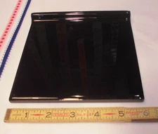 1 pc. Glossy Black: Flat Top; base/cove Ceramic Tile: 6" X 6"  NEW STOCK