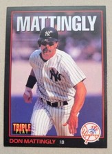 1993 Triple Play Baseball Card Don Mattingly New York Yankees #120