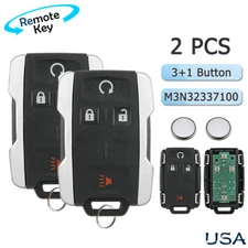 2 For 2014-2019 Chevy Silverado Keyless Entry Remote Key Fob 4Button M3N32337100