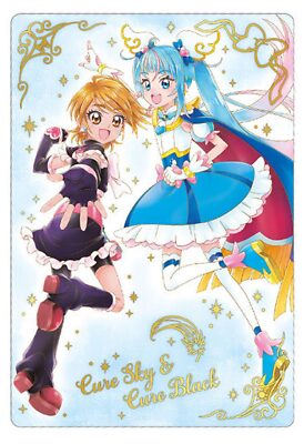 PRETTY CURE Trading Card W#7 Cure Sky & Cure Black BANDAI Japan