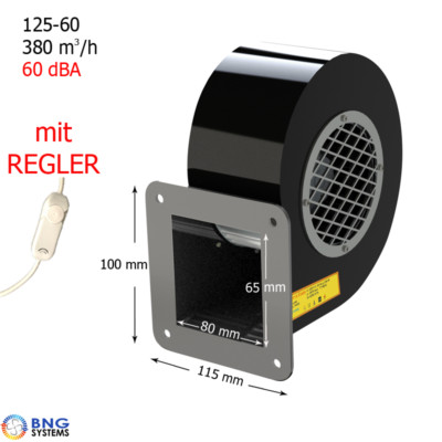 Radialgebläse mit/ohne Regler, Radialventilator, Radiallüfter, Schmiedefeuer