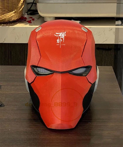 Handmade Red Hood Batman Helmet Full Face Mask 3D Printed Cosplay Props - Picture 6 of 9