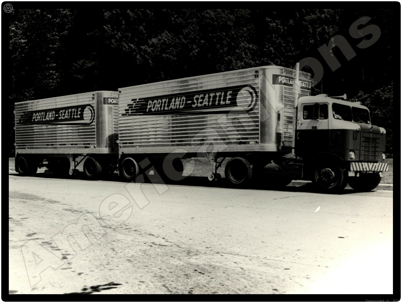 Kenworth Trucks New Metal Sign: Portland Seattle Tandem Trailer