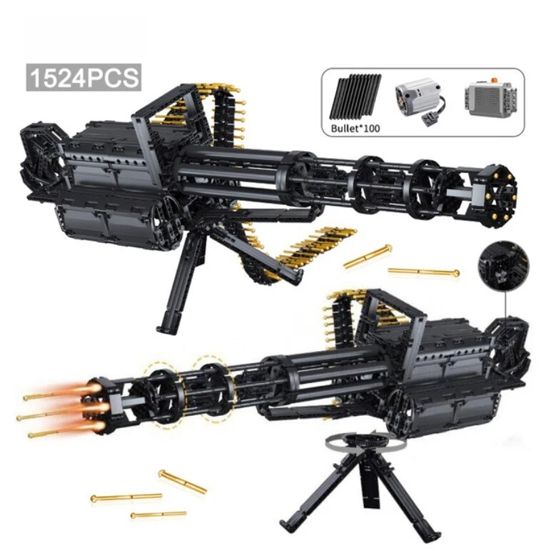 Military WW2 Technical Electric Gatling Gun Continuous Firing Building  Block | eBay