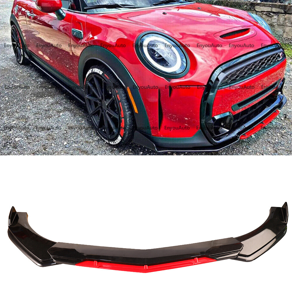 For Mini Cooper R55 R56 F55 F56 Front Bumper Lip Spoiler Splitter Black Red
