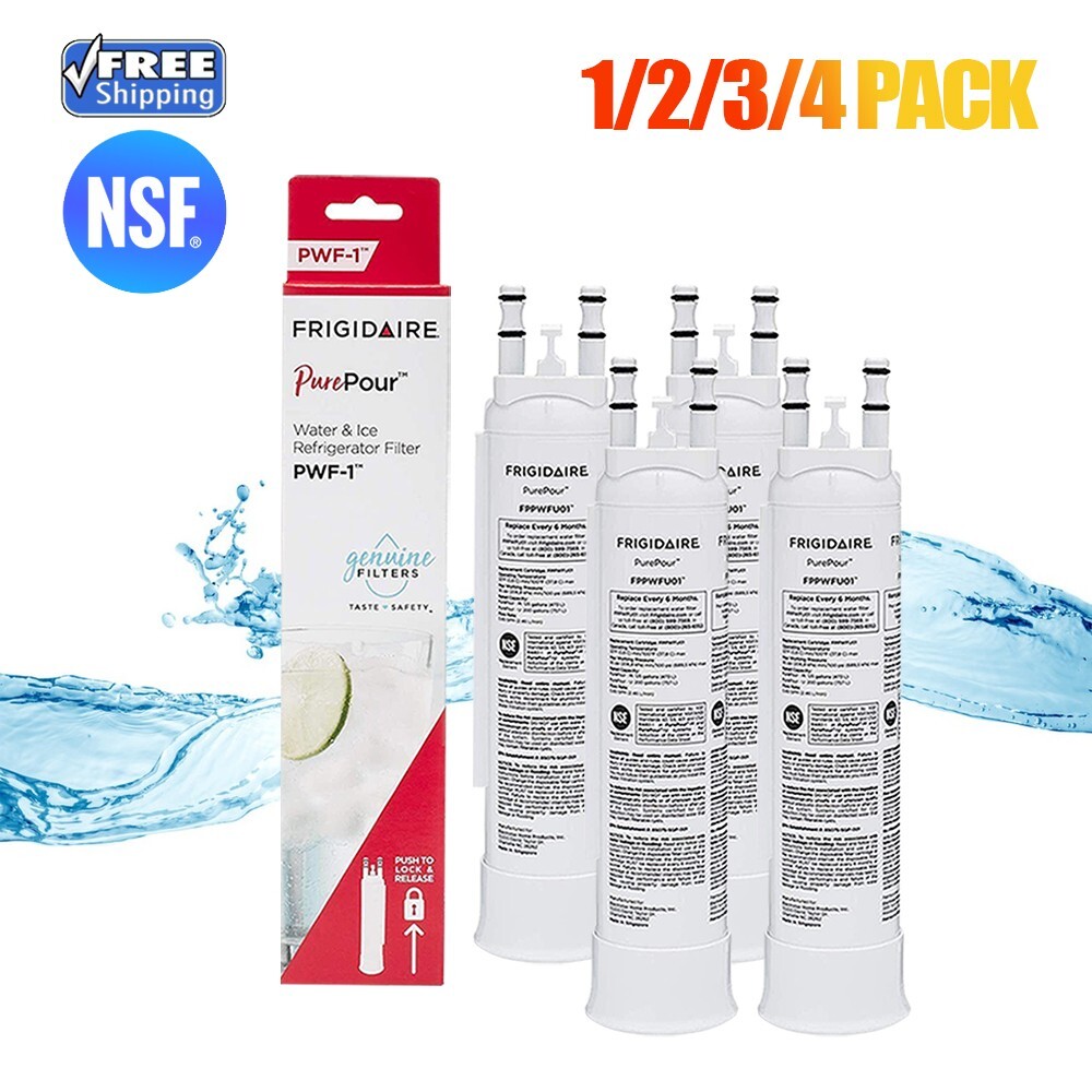 3-Pack Frigidaire PWF-1 PurePour Refrigerator Water & Ice Filters FPPWFU01