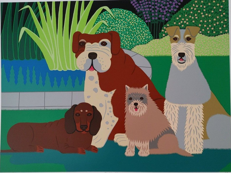 Shigeo Okumura OKU  "FRIENDS"  Original Serigraph 6 / 250 pencil signed RARE