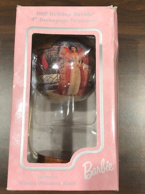 1997 holiday barbie decoupage ornament