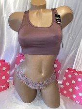 Victorias Secret PINK Sports Bra  Ultimate  W/Lace Thong Small