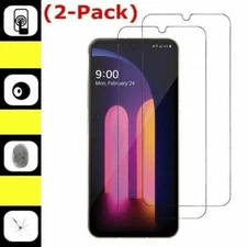 2-Pack Premium Real 9H Tempered Screen Protector Film For LG V60 ThinQ