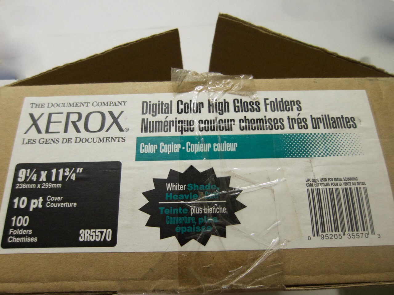 XEROX+High+Gloss+2-part+folders+for+color+copiers+3R5570+pack+of+100 ...