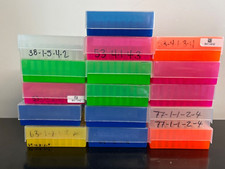 Set of 18 Cole-Parmer® 81-Place Polypropylene Freezer Storage Boxes Multicolored