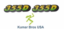 Kumar Bros USA Lower Hood Set of 2 Decals Replaces M129828 Fits John Deere 355D