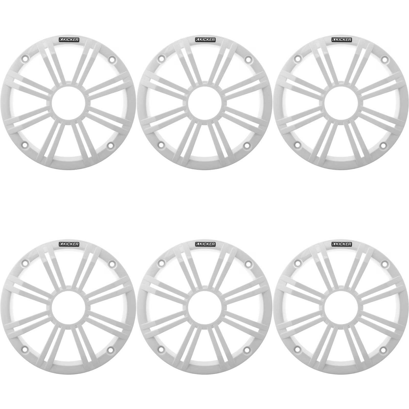 Kicker (6) OEM 6.5" White Grill Upfittings Popular with Vera