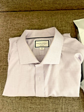 Charles Tyrwhitt Clasic Fit Dress Shirt Mens 19 37 PURPLE White Check Non Iron