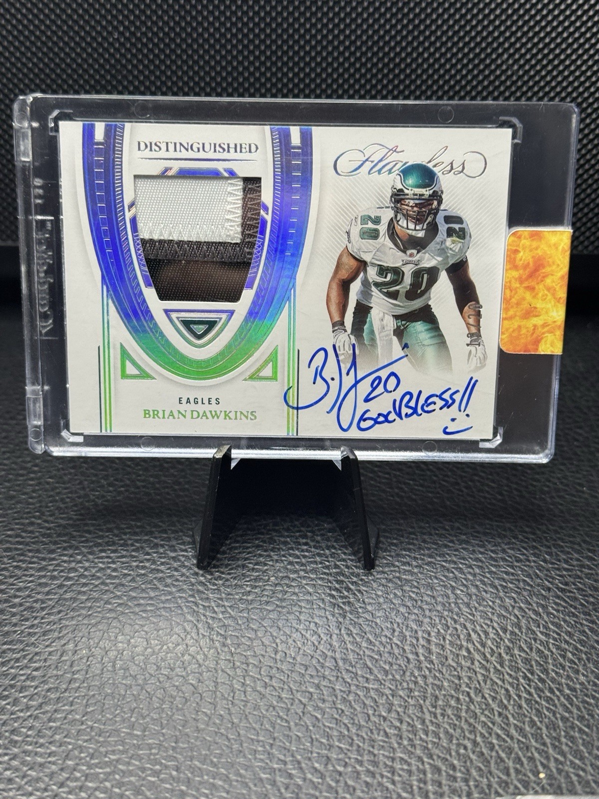 2022 Flawless Distinguished Brian Dawkins DPA-BD Patch Auto God Bless Inscribed