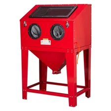 90 Gallon Abrasive Blast Cabinet 40-80PSI Sand Blasting Cabinet with Stand