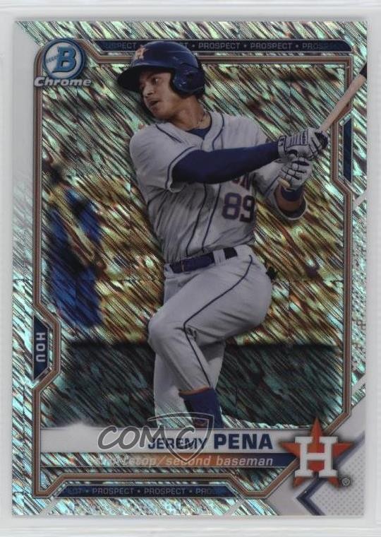 2021 Bowman Chrome Prospects Shimmer Refractor Jeremy Pena #BCP-190 4d3