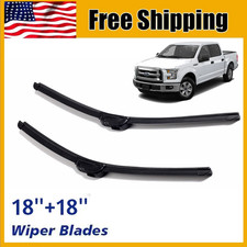 18"/18" Windshield Wiper Blades Premium Rubber J-Hook Window Left & Right Wipers