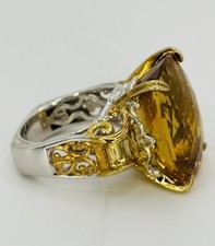 Gems en Vogue Sterling Silver and Yellow Citr...