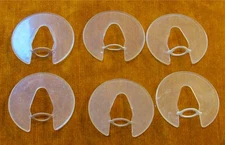 6 Vintage Christmas C7 NOMA Plastic Candolier Smooth Halos CardBoard Rings C