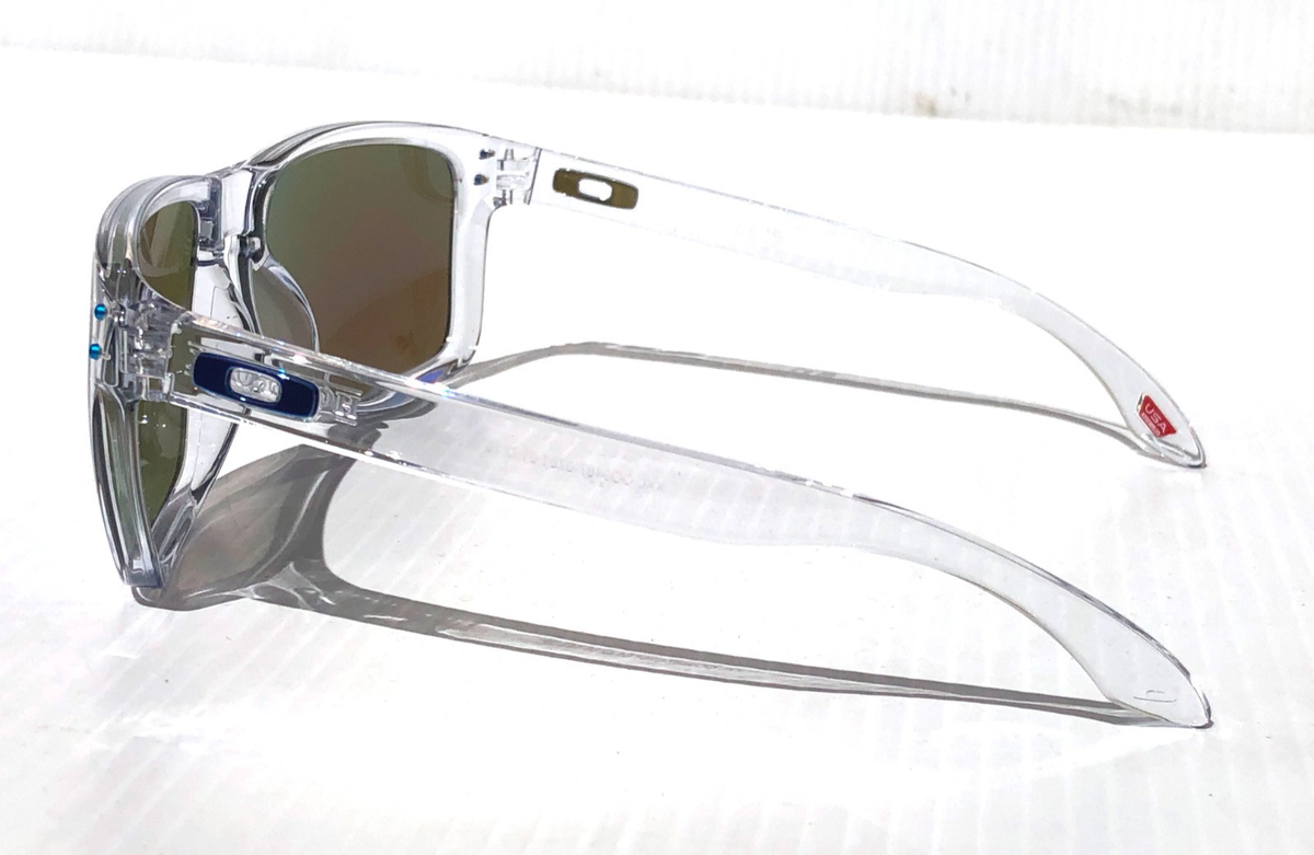 NEW Oakley Holbrook XXL Shiny Clear POLARIZED PRIZM Sapphire