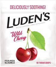 Ludens Throat Drops, Wild Cherry, 90 Drops 90 Count Pack of 1 Cough Drops