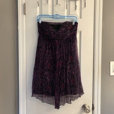Vintage Y2K Style Express Sleeveless Striped Purple Pattern Dress Size 6 ￼