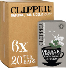 Clipper Organic Liquorice Tea Bags | 120 Infusion Liquorice Root Teabag Sachets| 0.09 per strip