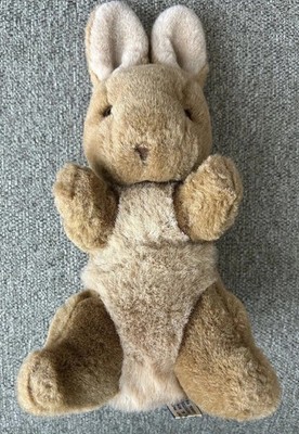 Vtg Eden Plush Bunny Rabbit 12  Tall Tan Stuffed Animal Nursery Stuffie