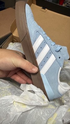 adidas Busenitz Vulc II Low Top Lace Up Men's Skate Sneakers Clear Sky/Gum