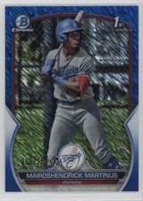 2023 Bowman Chrome Prospects Blue Shimmer Refractor Mairoshendrick Martinus 09an