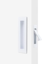 1 PCS White 304 Stainless Steel Sliding Pocket Door Handles Flush 4.72 Inch