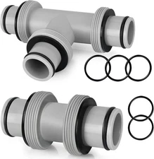 2 Pcs Filter Pump Hose Connector, Pool Connector 1.5 inches, Combination 