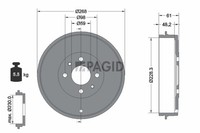 2X Bremstrommel Pagid 60904N FüR Fiat Tempra Tipo Doblo GroßRaumlimousine Palio
