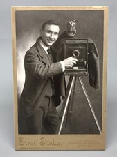 Photographer self-portrait Rochester Optical Empire State camera - cabinet card