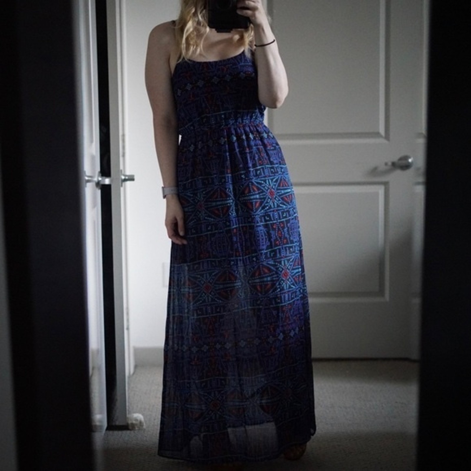 Forever 21 Geometric Boho Dot Pattern Spaghetti S… - image 3