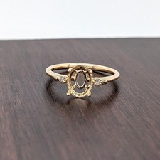 8x10 MM Oval Shape Semi Mount Ring, 925 Sterling Silver Semi Mount Ring