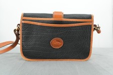 VTG Dooney  Bourke Crossbody Bag Womens Black All Weather Leather Shoulder