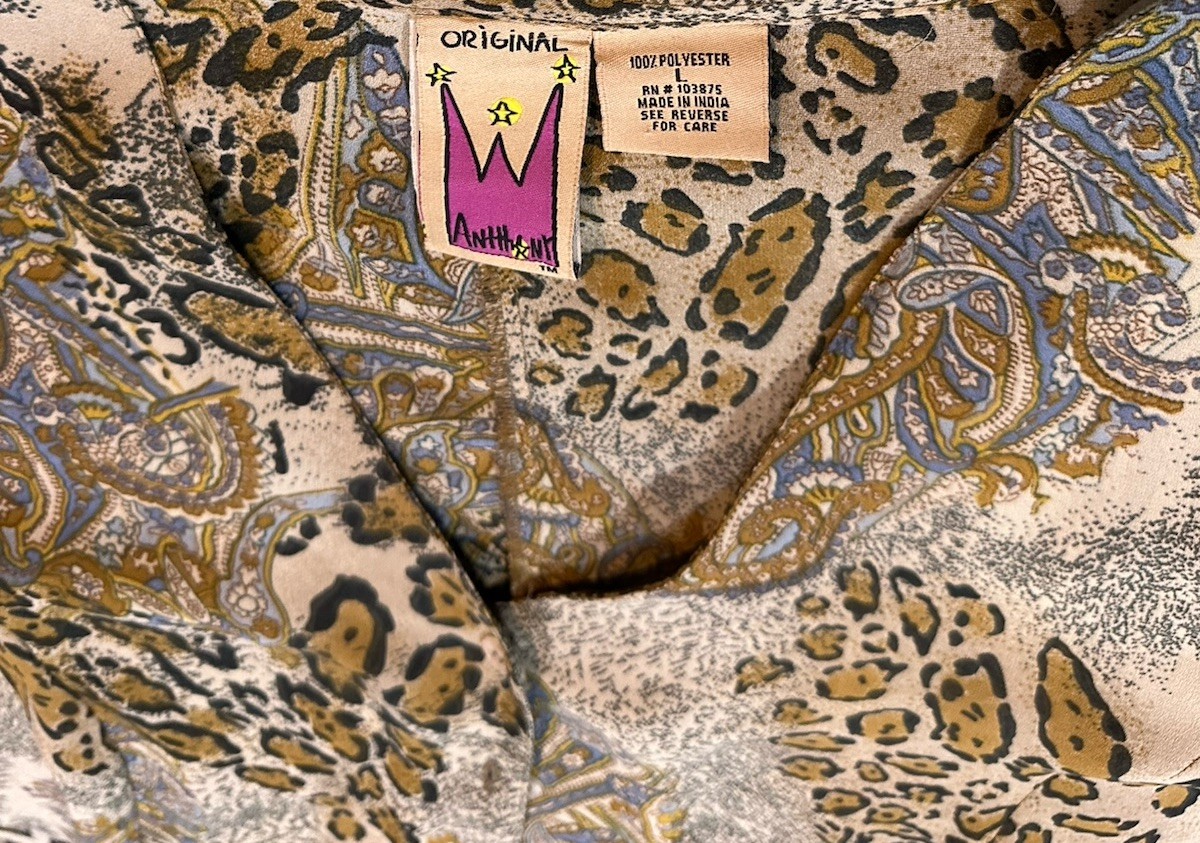 Original Anthony Boho Leopard Print Handkerchief … - image 4