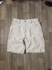 Carhartt Mens B144-TAN Canvas Work Shorts Tan Size 34 Utility Pocket