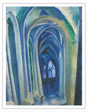 Church of Saint Séverin France - Cubism Abstract Painting by Robert Delaunay